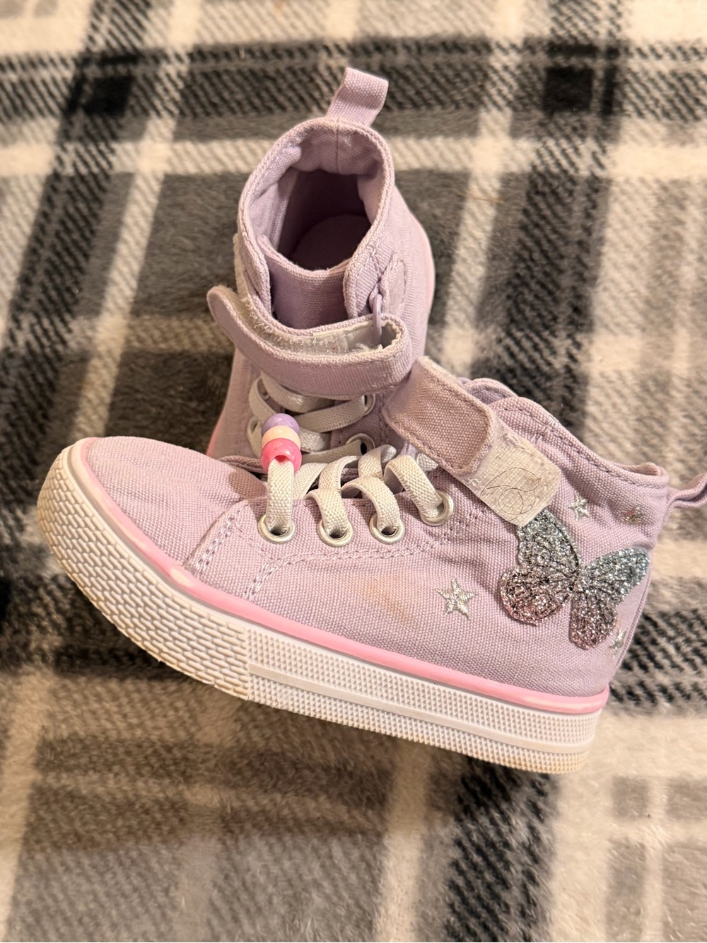 The Children's Place Pastel Purple Butterfly High-Top Sneakers